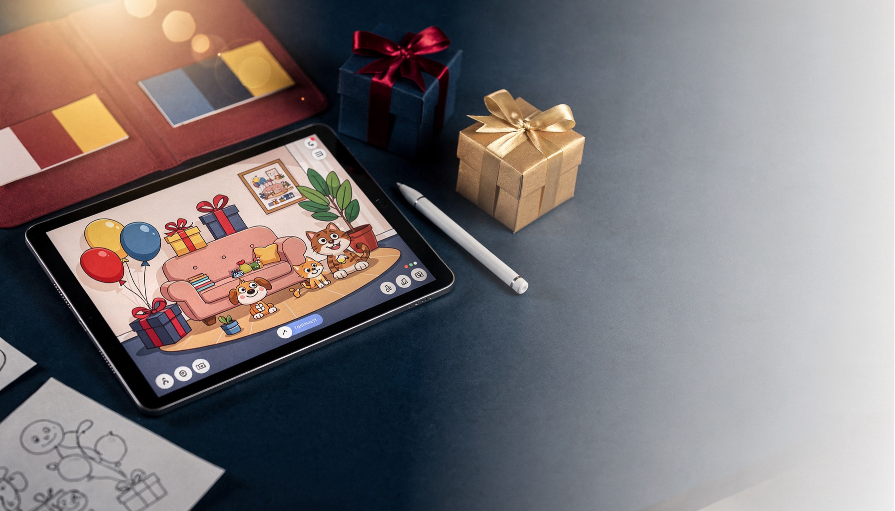 Personalised Cartoon Scenes | Send A Scene website preview